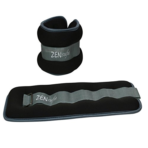 Zensufu Ankle or Wrist Weights Pair Set with Adjustable Strap (5 LB)