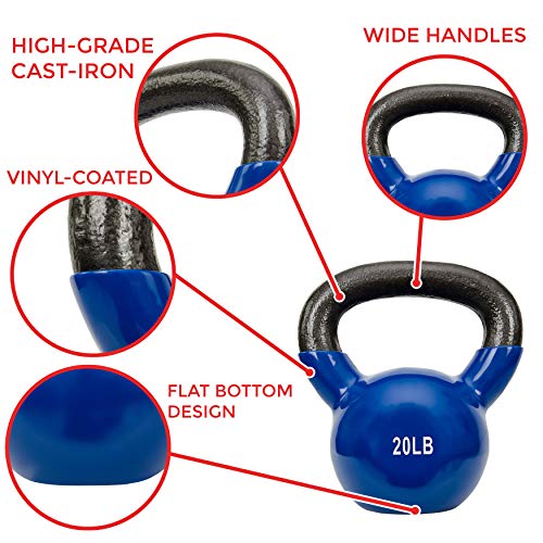 Sunny Vinyl Coated Kettlebell (20-Pound)