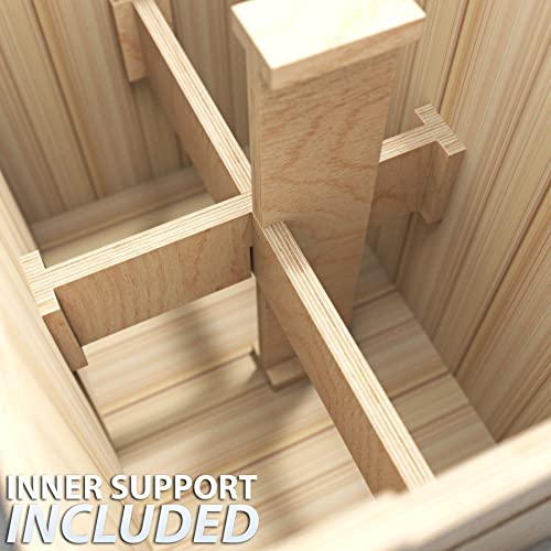Synergee 3 in 1 Wood Plyometric Box for Jump Training and Conditioning. Wooden Plyo Box All in One Jump Trainer. Size - 20/18/16