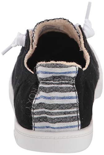Roxy Women's Bayshore Slip On Shoe Sneaker, Black Denim, 5.5 M US
