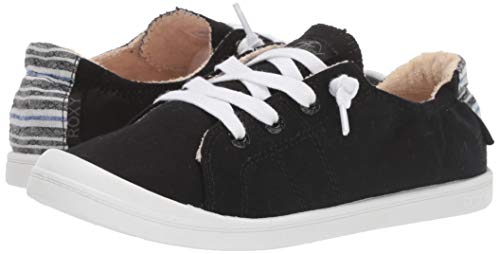 Roxy Women's Bayshore Slip On Shoe Sneaker, Black Denim, 5.5 M US