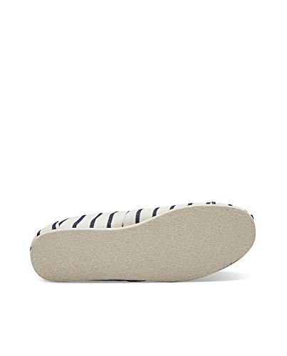 TOMS Men's Alpargata Cotton/Poly Espadrille, Size: 11 D(M) US, Color: White/Navy Riviera Stripe