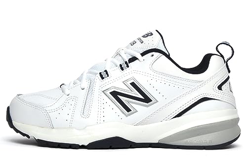 New Balance Men's 608 V5 Casual Comfort Cross Trainer, White/Navy, 7 X-Wide