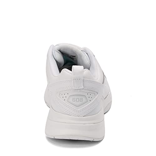 New Balance Men's 608 V5 Casual Comfort Cross Trainer, White/White, 18