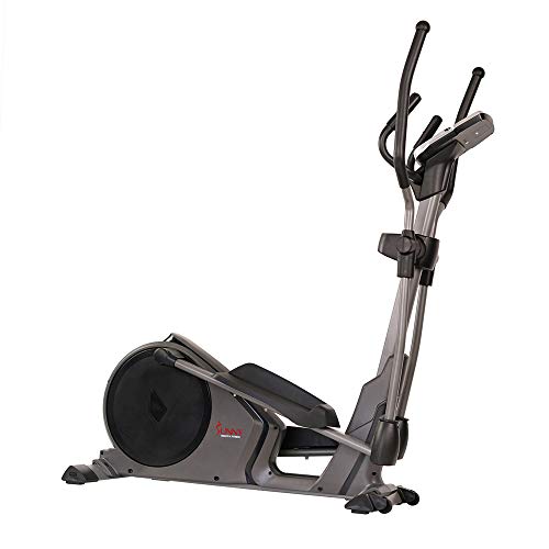 Sunny Health & Fitness Magnetic Elliptical Trainer Machine w/Tablet Holder, Programmable Monitor and Heart Rate Monitoring, 330 LB Max Weight - SF-E3912