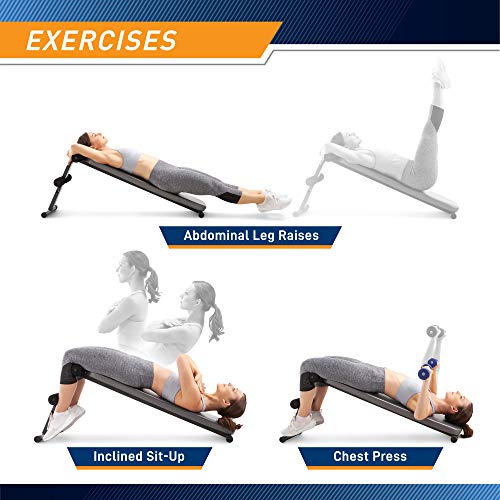 Apex Utility Bench Slant Board Sit Up Bench Crunch Board Ab Bench for Toning and Strength Training JD-1.2