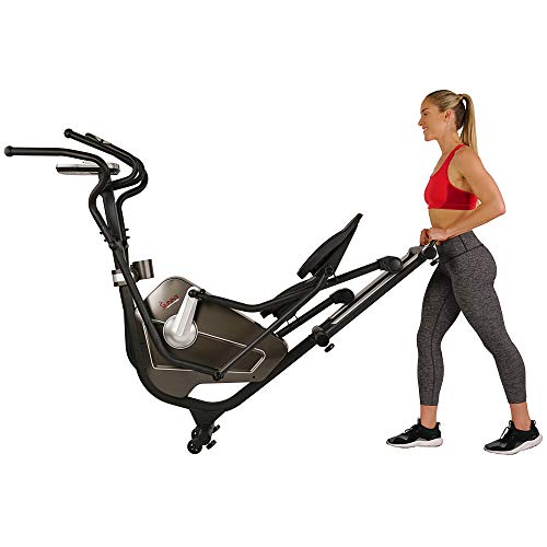 Sunny Health & Fitness Magnetic Elliptical Trainer Machine w/Tablet Holder, LCD Monitor, 265 LB Max Weight and Pulse Monitoring - Circuit Zone