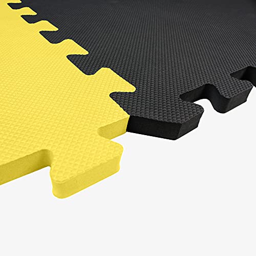 IncStores 5/8 Inch Thick Premium Soft Foam Flooring Tiles | High-Density Interlocking Foam Tiles for Vibrant Floor Protection in Your Home Gym, Playroom, and More | Canary, 25 Pack
