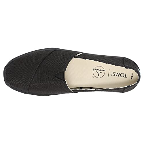 TOMS Women's Alpargata Cupsole Slip On Sneaker Black/Black Heritage Canvas 6.5 M
