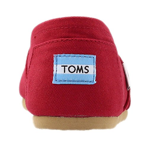 TOMS Women's Classic Core Alpargata Slip-On, Red Canvas, 6