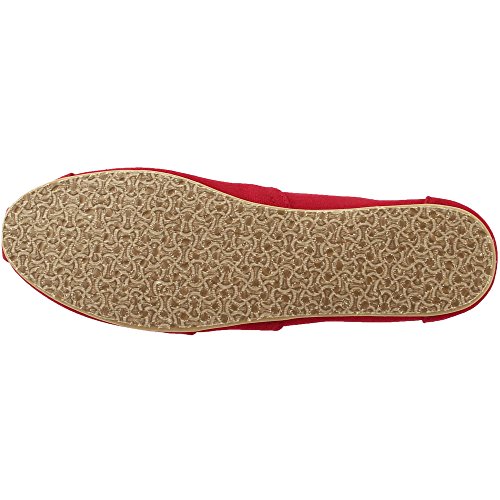 TOMS Women's Classic Core Alpargata Slip-On, Red Canvas, 6