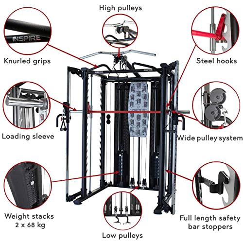 Inspire Fitness SCS Smith System/Cage System/Functional Trainer (All in One Gym) (Inspire SCS System (No Bench))