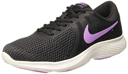 Nike Women's Revolution 4 Running Shoes (9.5 B(M) US, Black/Fuchsia Glow/Oil Grey)