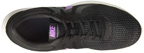 Nike Women's Revolution 4 Running Shoes (9.5 B(M) US, Black/Fuchsia Glow/Oil Grey)