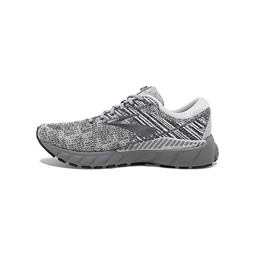Brooks Mens Adrenaline GTS 19 Running Shoe - Grey/White/Ebony - D - 14.0