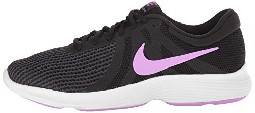 Nike Women's Revolution 4 Running Shoes (9.5 B(M) US, Black/Fuchsia Glow/Oil Grey)