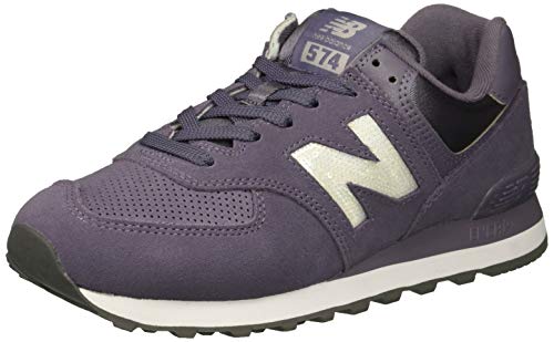 New Balance Women's 574 V2 Holiday Sparkler Sneaker, Deep Cosmic Sky/Marblehead, 5.5