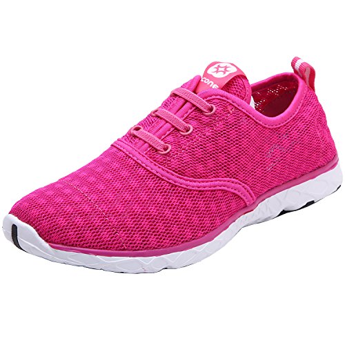 Dreamcity Women's Water Shoes Athletic Sport Lightweight Walking Shoes Rose Red 10
