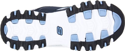 Skechers Sport Women's D'Lites Centennial Sneaker, Navy/White Centennial, 9 M US