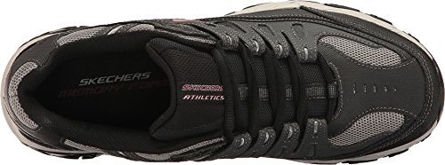 Skechers mens Afterburn M. Fit fashion sneakers, Charcoal/Black, 10.5 US