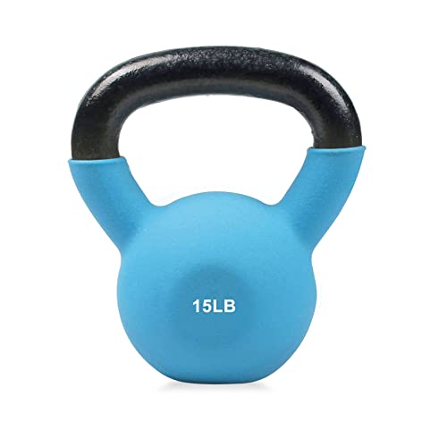 RitFit Neoprene Coated Solid Cast Iron Kettlebell - Great for Full Body Workout, Cross-Training, Weight Loss & Strength Training (5/10/15/20/25/30/35/40/45/50 LB)