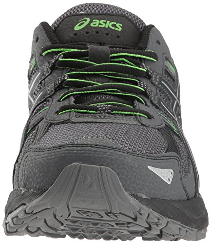 ASICS Men's Gel-Venture 5 Trail Runner, Carbon/Silver/Green Gecko, 7.5 M US