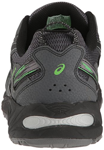 ASICS Men's Gel-Venture 5 Trail Runner, Carbon/Silver/Green Gecko, 7.5 M US