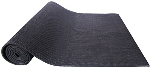 BalanceFrom GoYoga All Purpose High Density Non-Slip Exercise Yoga Mat with Carrying Strap, 1/4", Black