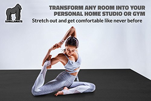 Premium Large Yoga Mat - 7' x 5' x 8mm Extra Thick, Ultra Comfortable, Non-Toxic, Non-Slip, Barefoot Exercise Mat - Yoga, Stretching, Cardio Workout Mats for Home Gym Flooring (84" Long x 60" Wide)