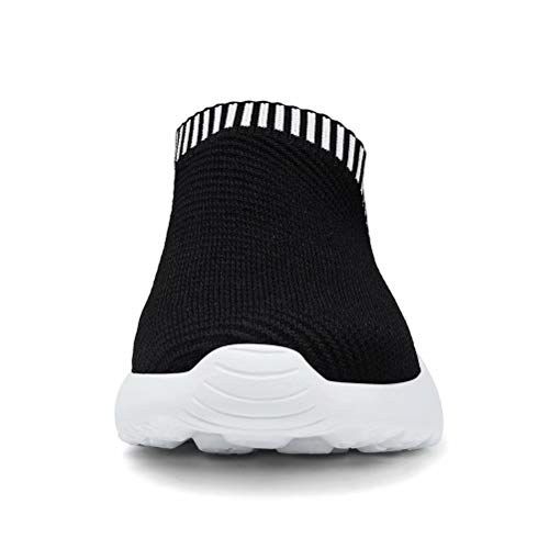 konhill Women's Athletic Walking Shoes - Comfortable Casual Work Gym Slip On Sneakers 10 US Black, 41