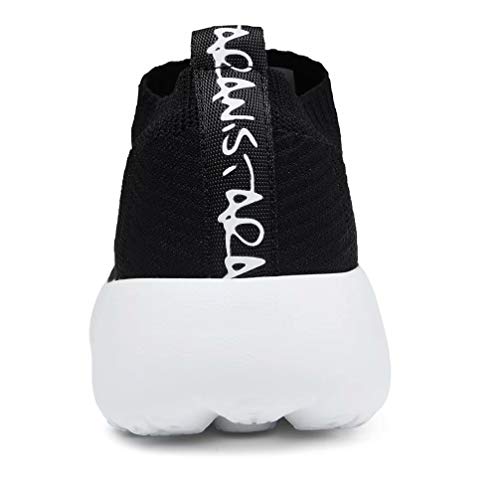 konhill Women's Athletic Walking Shoes - Comfortable Casual Work Gym Slip On Sneakers 8 US Black, 39