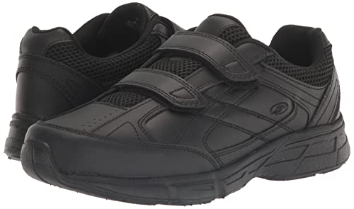 Dr. Scholl's - Men's Brisk Light Weight Dual Strap Sneaker, Wide Width (12 Wide, Black)