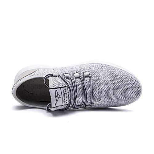 KEEZMZ Men's Running Shoes Fashion Breathable Sneakers Mesh Soft Sole Casual Athletic Lightweight Gray-41