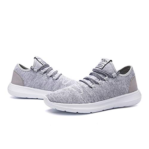 KEEZMZ Men's Running Shoes Fashion Breathable Sneakers Mesh Soft Sole Casual Athletic Lightweight Gray-40