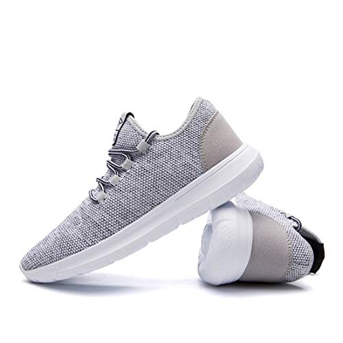 KEEZMZ Men's Running Shoes Fashion Breathable Sneakers Mesh Soft Sole Casual Athletic Lightweight Gray-41