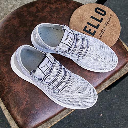 KEEZMZ Men's Running Shoes Fashion Breathable Sneakers Mesh Soft Sole Casual Athletic Lightweight Gray-41