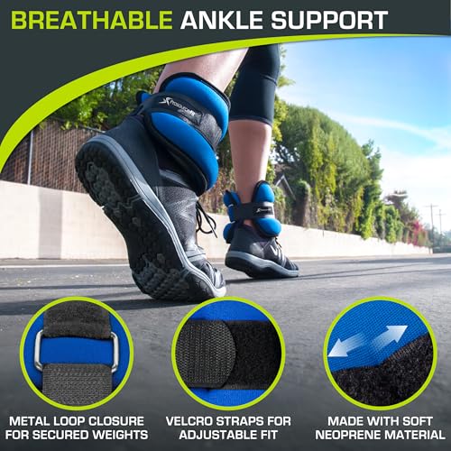 ProsourceFit Ankle Wrist Weights 3 lb. - Blue (ps-1234-aw-blue)