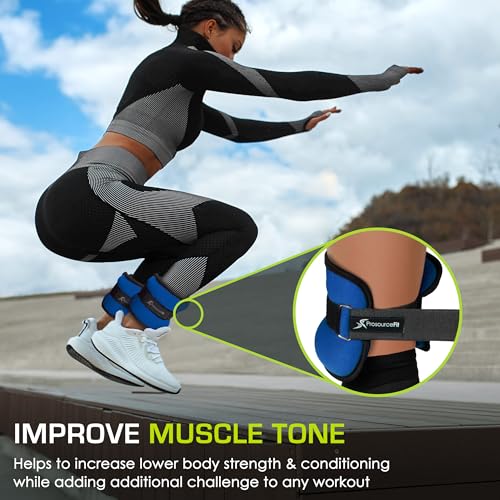 ProsourceFit Ankle Wrist Weights 3 lb. - Blue (ps-1234-aw-blue)