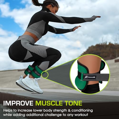 ProsourceFit Ankle Wrist Weights 1 lb. - Green (ps-1230-aw-green)
