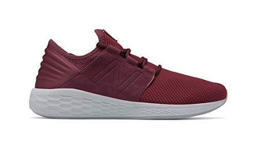 New Balance Men's Fresh Foam Cruz V2 Sneaker, Nubuck Burgundy/Nubuck Scarlet/Nubuck, 12 2E US