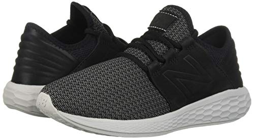 New Balance Men's Fresh Foam Cruz V2 Sneaker, Black/Castlerock/Nubuck, 12 D US