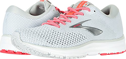 Brooks Womens Revel 2 Running Shoe - Grey/White/Pink - B - 5.5