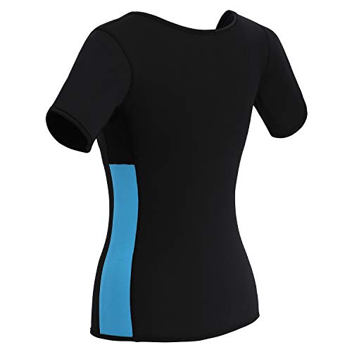 Women Sauna Suit Waist Trainer Neoprene Shirt for Sport Workout Corset Hot Body Shaper Top (3XL, Black Sauna Sweat Shirt)