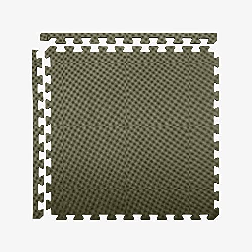 IncStores 5/8 Inch Thick Premium Soft Foam Flooring Tiles | High-Density Interlocking Foam Tiles for Vibrant Floor Protection in Your Home Gym, Playroom, and More | Olive, 25 Pack