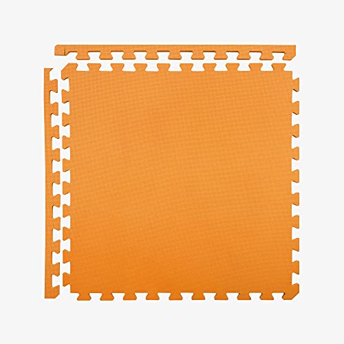 IncStores 5/8 Inch Thick Premium Soft Foam Flooring Tiles | High-Density Interlocking Foam Tiles for Vibrant Floor Protection in Your Home Gym, Playroom, and More | Orange, 9 Pack
