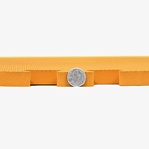 IncStores 5/8 Inch Thick Premium Soft Foam Flooring Tiles | High-Density Interlocking Foam Tiles for Vibrant Floor Protection in Your Home Gym, Playroom, and More | Orange, 9 Pack