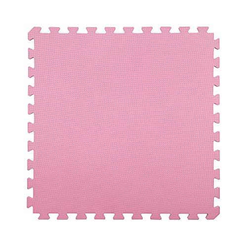 IncStores 5/8 Inch Thick Premium Soft Foam Flooring Tiles | High-Density Interlocking Foam Tiles for Vibrant Floor Protection in Your Home Gym, Playroom, and More | Pink, 16 Pack