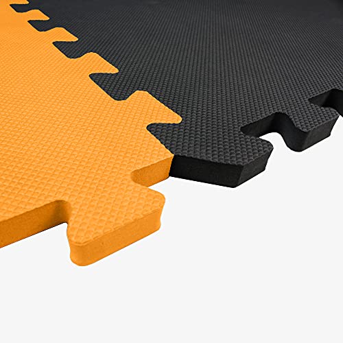 IncStores 5/8 Inch Thick Premium Soft Foam Flooring Tiles | High-Density Interlocking Foam Tiles for Vibrant Floor Protection in Your Home Gym, Playroom, and More | Orange, 36 Pack