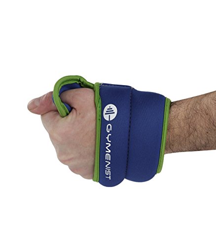 Pair of Wrist Weights With Hole for Thumb, Great for Running & All Kind of Cardio Exercises (3-LB Green (6-LB total))