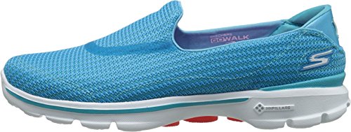 Skechers Performance Women's Go Walk 3 Slip-On Walking Shoe, Turquoise, 5 M US